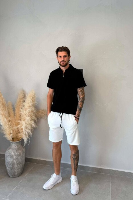 TUTA TE SHKURTRA PER MESHKUJ NE NGJYRE TE BARDHE - KLAUDIO FASHION