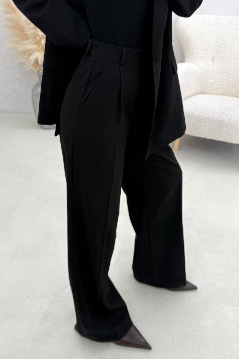 TWO BUTTONS JACKET+TROUSERS CLASSIC WOMEN SET BLACK/ E ZEZE - 4