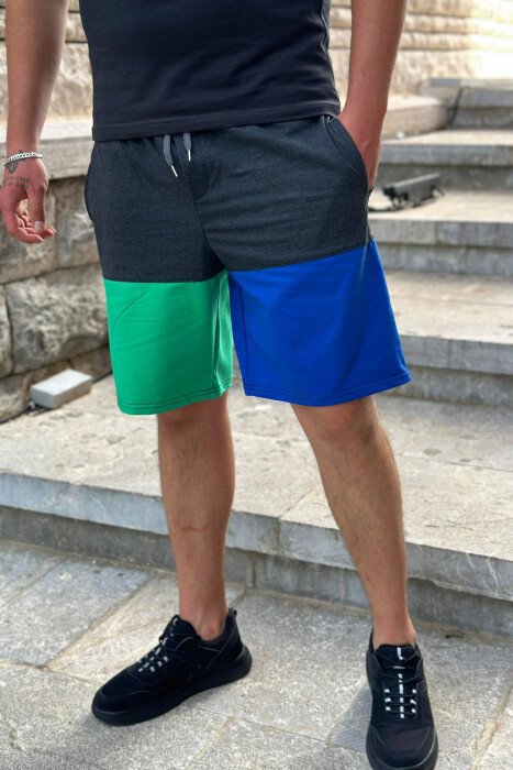 TWO COLOR MAN SWEATPANTS GREY-GREEN/GRI-JESHILE - KLAUDIO FASHION