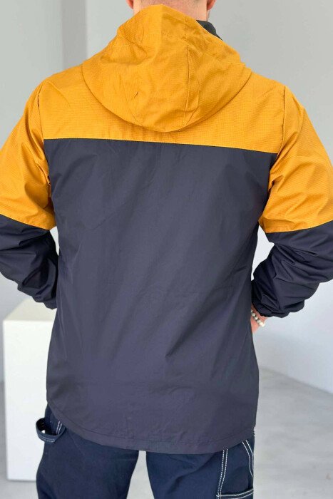TWO COLOR RAINY MEN JACKET MUSTARD/MUSTARDE - 3