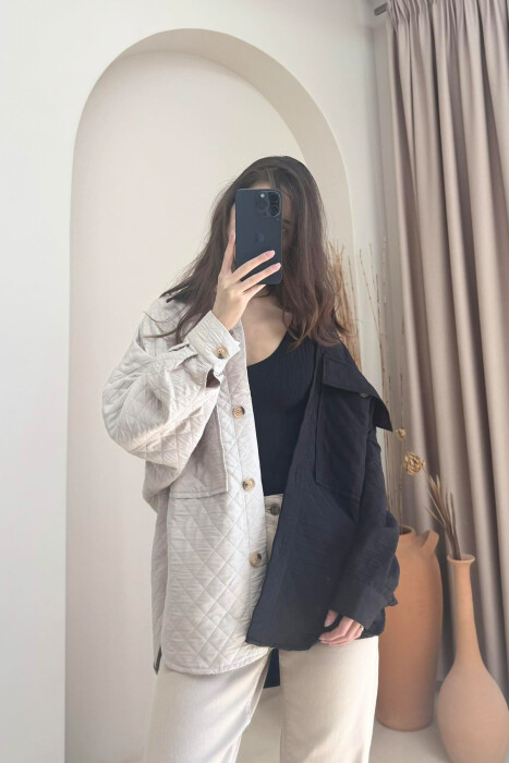 TWO COLORED WOMAN JACKET BLACK-GREY/ZEGR - 3