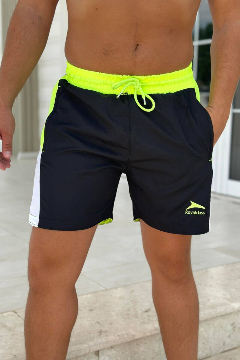 TWO COLORS MAN SWIM WEAR BLACK-NEON/ZENEO - 1