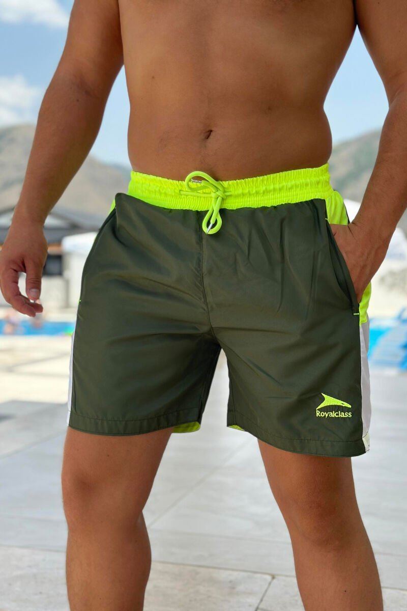 TWO COLORS MAN SWIM WEAR GREEN/JESHILE - 1