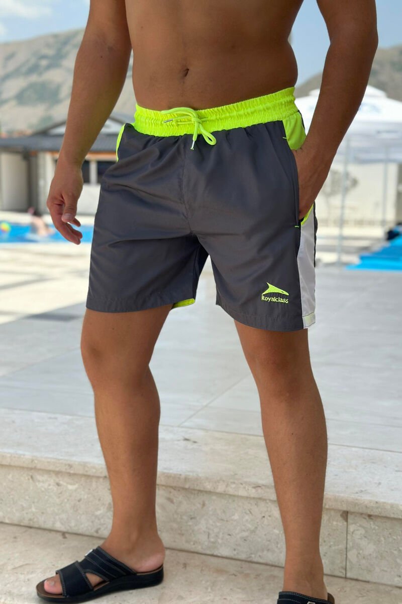 TWO COLORS MAN SWIM WEAR GREY-NEON/GRNE - 1