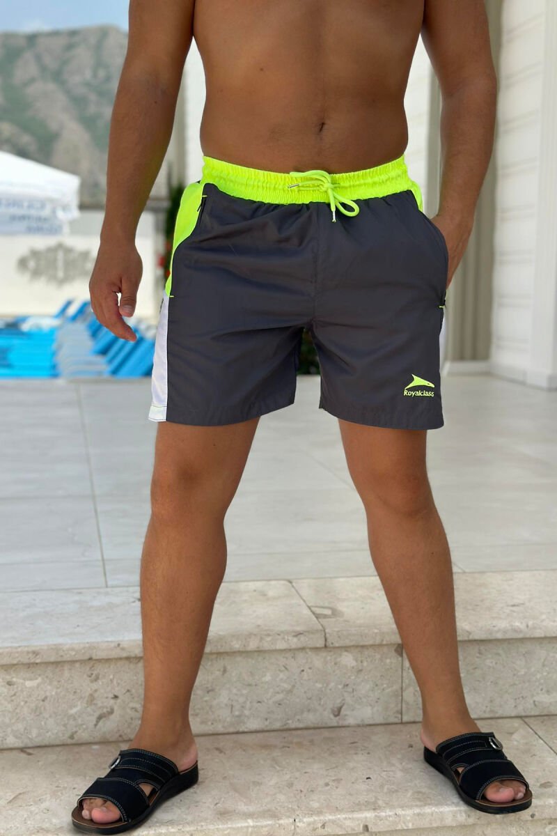 TWO COLORS MAN SWIM WEAR GREY-NEON/GRNE - 2