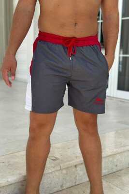TWO COLORS MAN SWIM WEAR GREY-RED/GRKU - KLAUDIO FASHION
