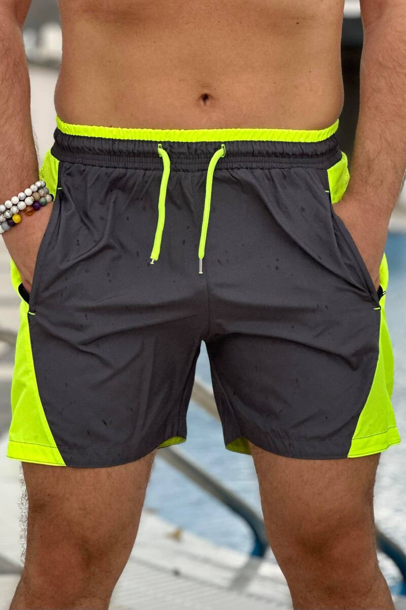 TWO COLORS MAN SWIMWEAR GREY-NEON/GRNE - 1