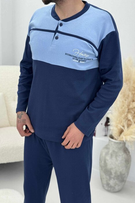 TWO COLORS MEN PYJAMAS BLUE/BLU - 2