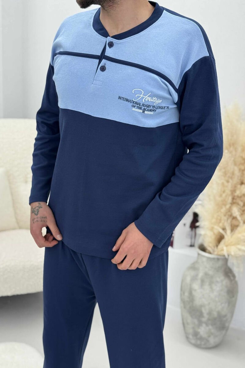 TWO COLORS MEN PYJAMAS BLUE/BLU - 2