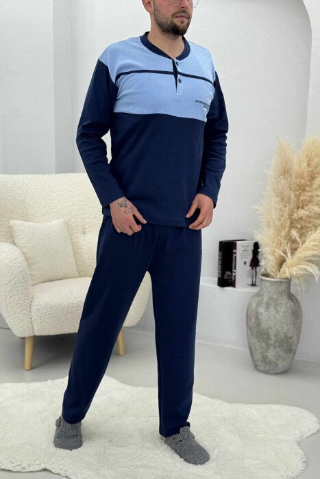 TWO COLORS MEN PYJAMAS BLUE/BLU - 4