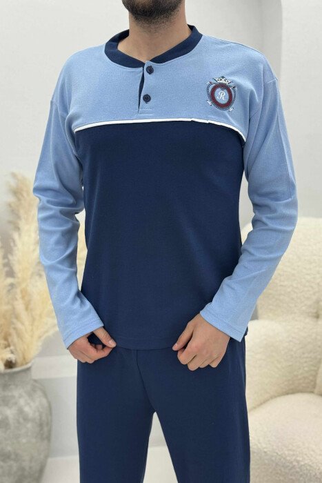 TWO COLORS MEN PYJAMAS BLUE/BLU - 2