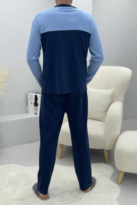 TWO COLORS MEN PYJAMAS BLUE/BLU - 3