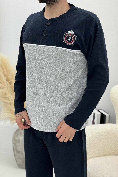 TWO COLORS MEN PYJAMAS LIGHT GREY/GZ - 2