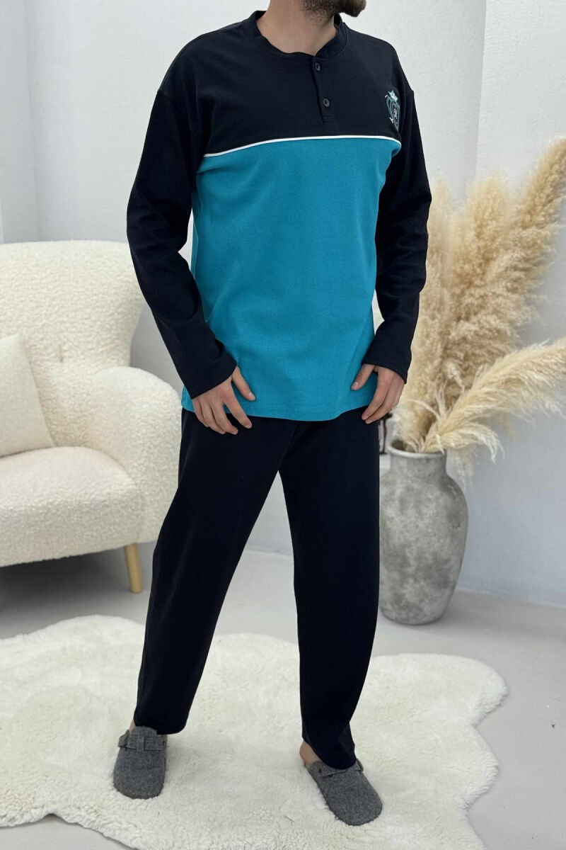 TWO COLORS MEN PYJAMAS LIGHTBLUE/BZ - 3