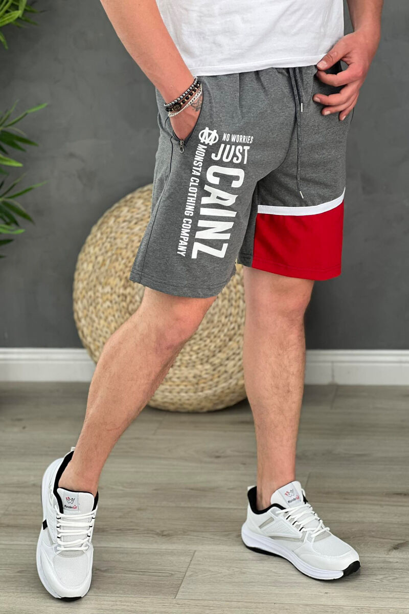 TWO COLORS SHORTS MEN DARK GREY/GEE - 4