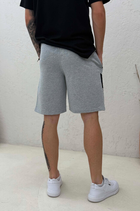 TWO COLORS SIMPLE MEN SHORT SWEATPANTS GREY/GRI - 3