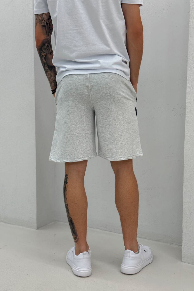 TWO COLORS SIMPLE MEN SHORT SWEATPANTS LIGHT GREY/GZ - 3