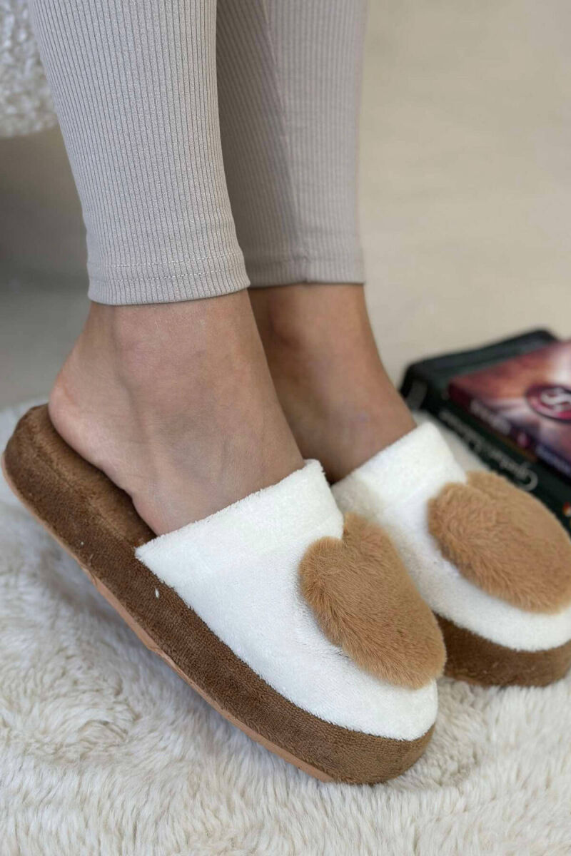 TWO COLORS WOMAN HOME SLIPPERS BEIGE/BEZHE - 2