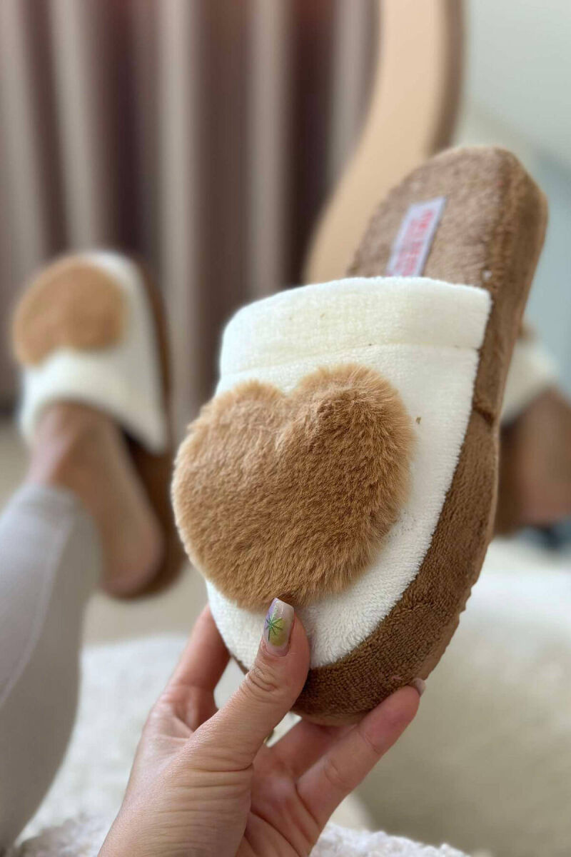 TWO COLORS WOMAN HOME SLIPPERS BEIGE/BEZHE - 3