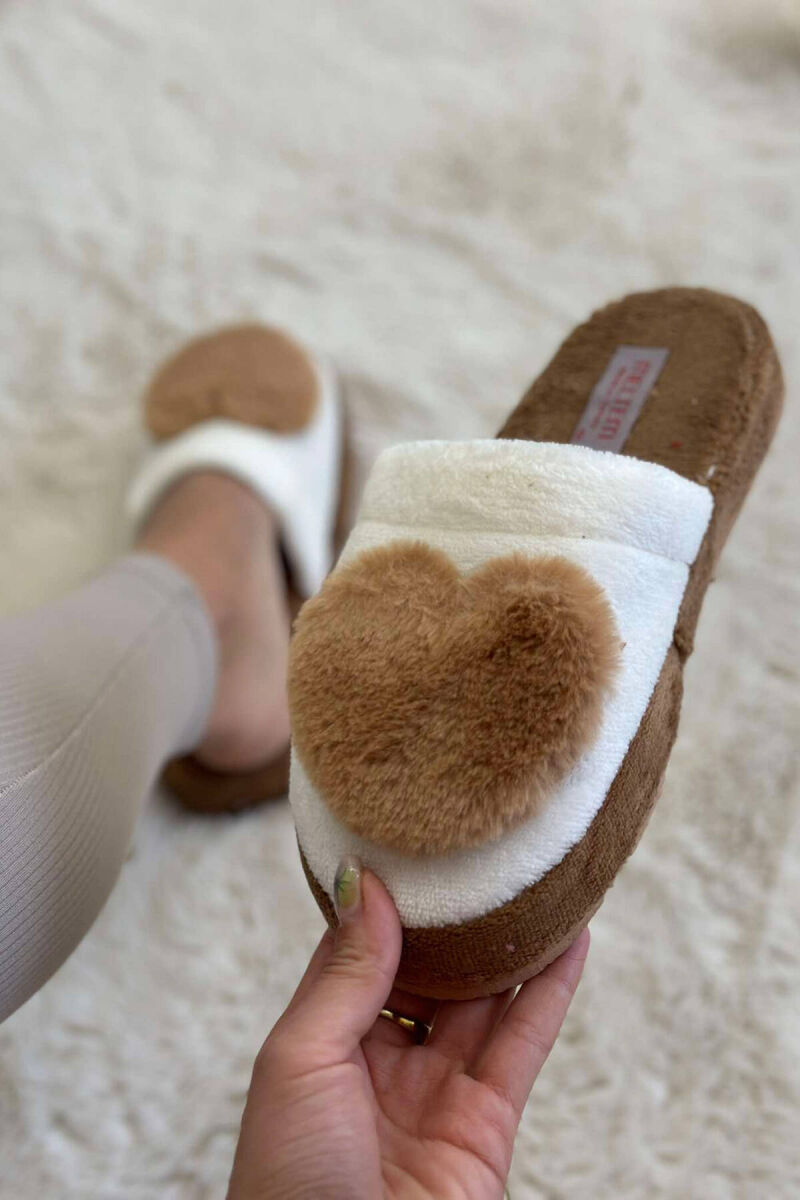 TWO COLORS WOMAN HOME SLIPPERS BEIGE/BEZHE - 5