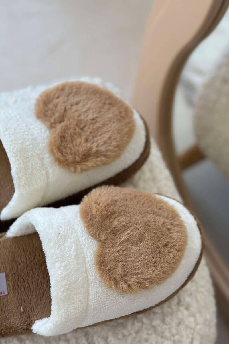 TWO COLORS WOMAN HOME SLIPPERS BEIGE/BEZHE - 6