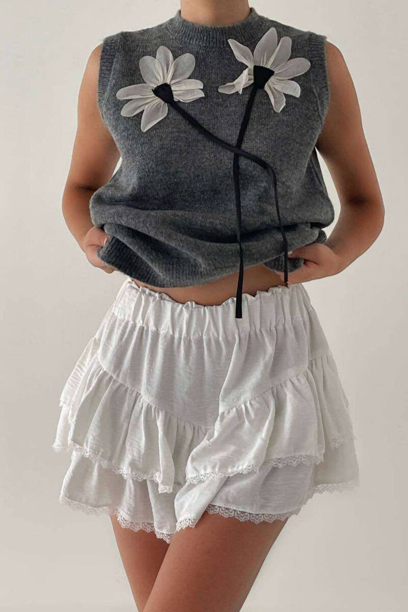 TWO FLOWERS ONE COLOR WOMAN VEST GREY/GRI - 1
