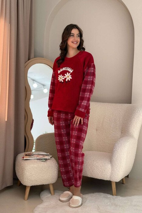 TWO FLOWERS WOMEN PYJAMAS BURGUNDY/VISHNJE - 3