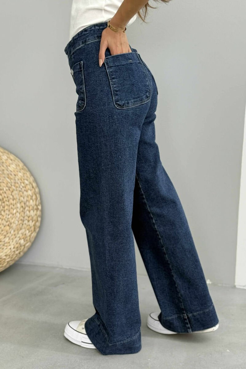 TWO FRONT POCKETS DETAIL WOMEN JEANS BLUE/BLU - 5