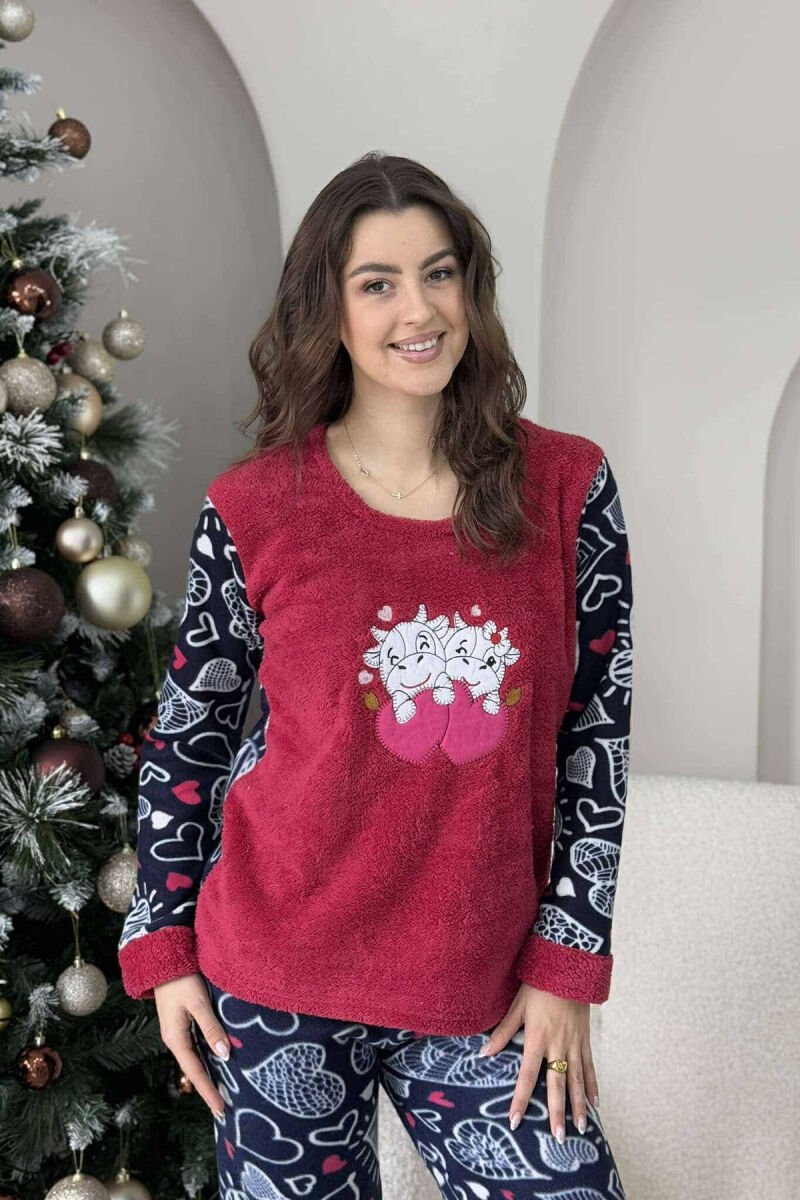 TWO HEARTS WOMEN PYJAMAS BURGUNDY/VISHNJE - 3