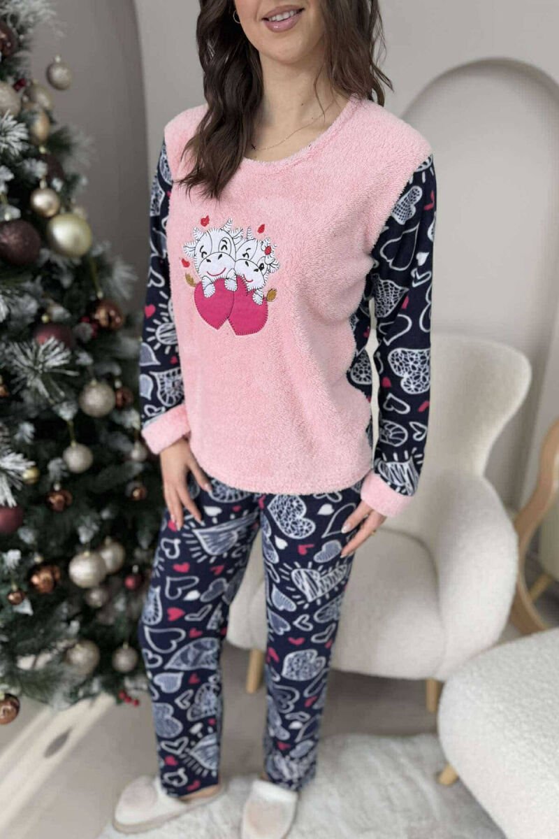 TWO HEARTS WOMEN PYJAMAS PINK/ROZE - 1