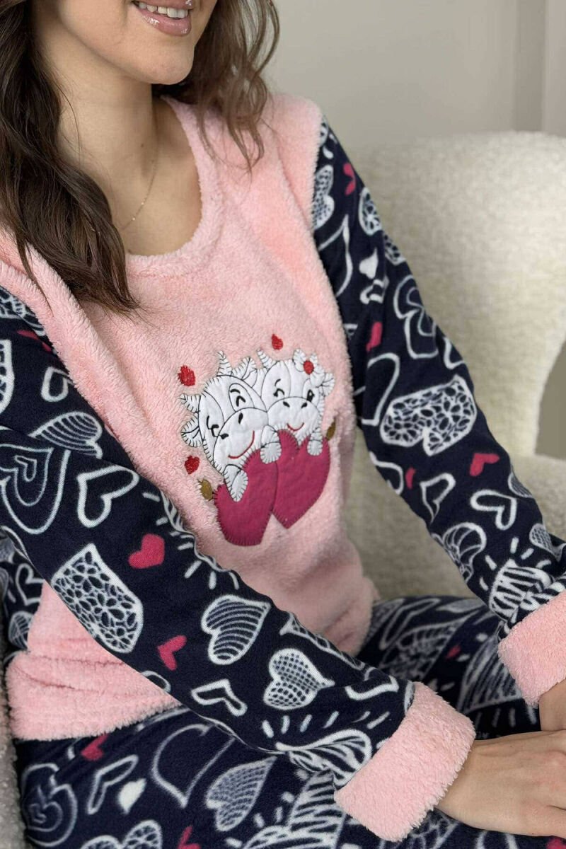 TWO HEARTS WOMEN PYJAMAS PINK/ROZE - 2