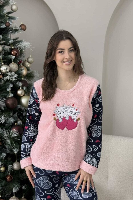 TWO HEARTS WOMEN PYJAMAS PINK/ROZE - 3