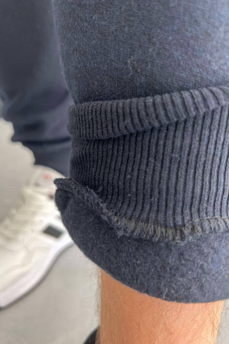TWO LINES FLUFFY MEN SWEATPANTS BLUE/BLU - 4