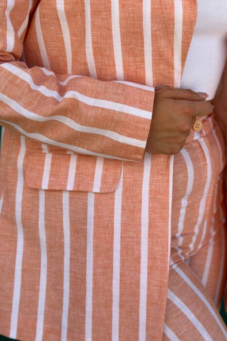 TWO PIECES LINE WOMAN SUIT ORANGE/PORTOKALLI - 4