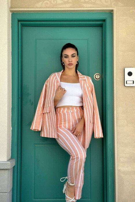 TWO PIECES LINE WOMAN SUIT ORANGE/PORTOKALLI - 1