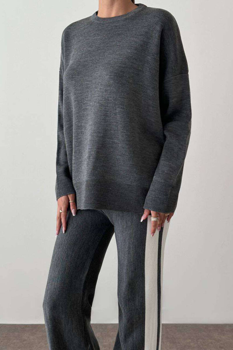 TWO PIECES SIMPLE WOMEN SET DARK GREY/GEE - 1