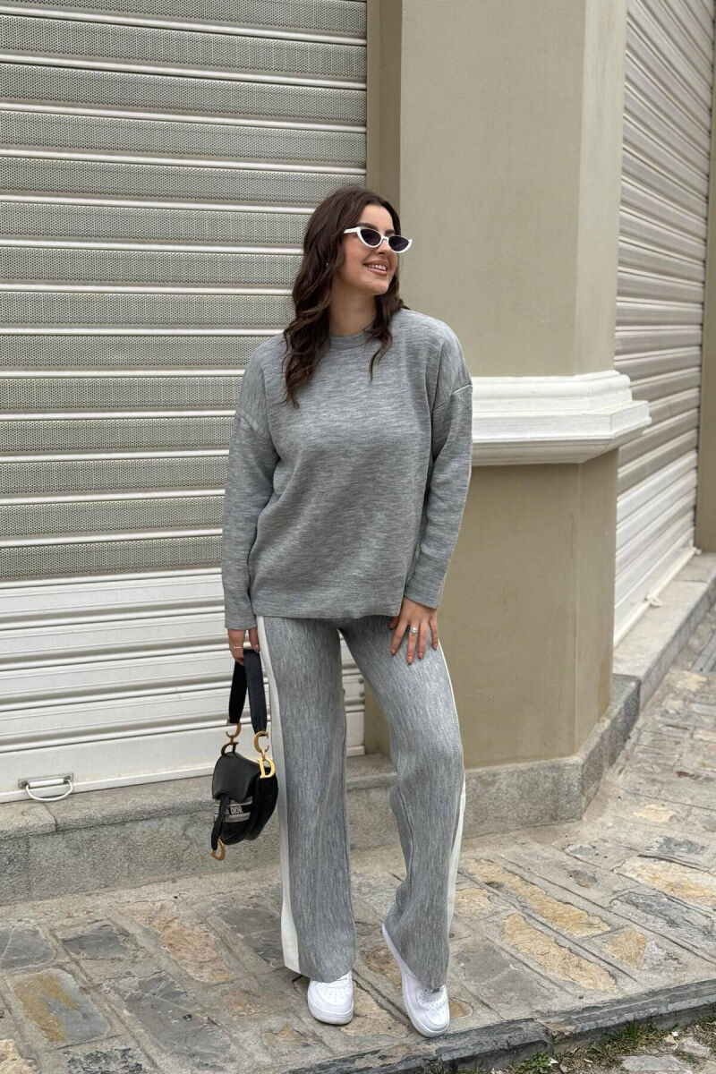 TWO PIECES SIMPLE WOMEN SET GREY/GRI - 1