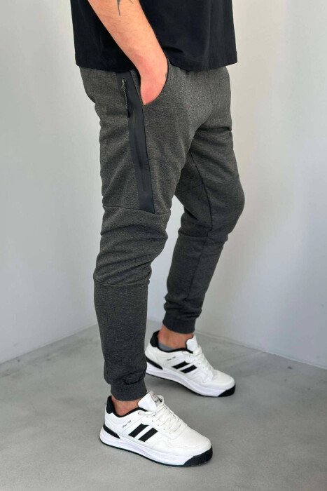 TWO POCKET MEN SWEATPANTS DARK GREY/GEE - 3