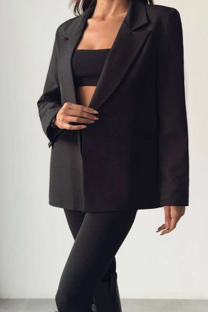 TWO POCKETS JACKET WOMAN BLACK/ E ZEZE - 5