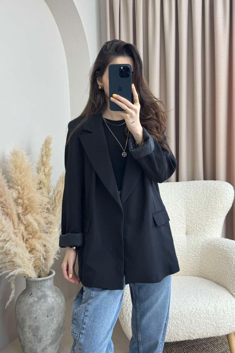 TWO POCKETS JACKET WOMAN BLACK/ E ZEZE - 2