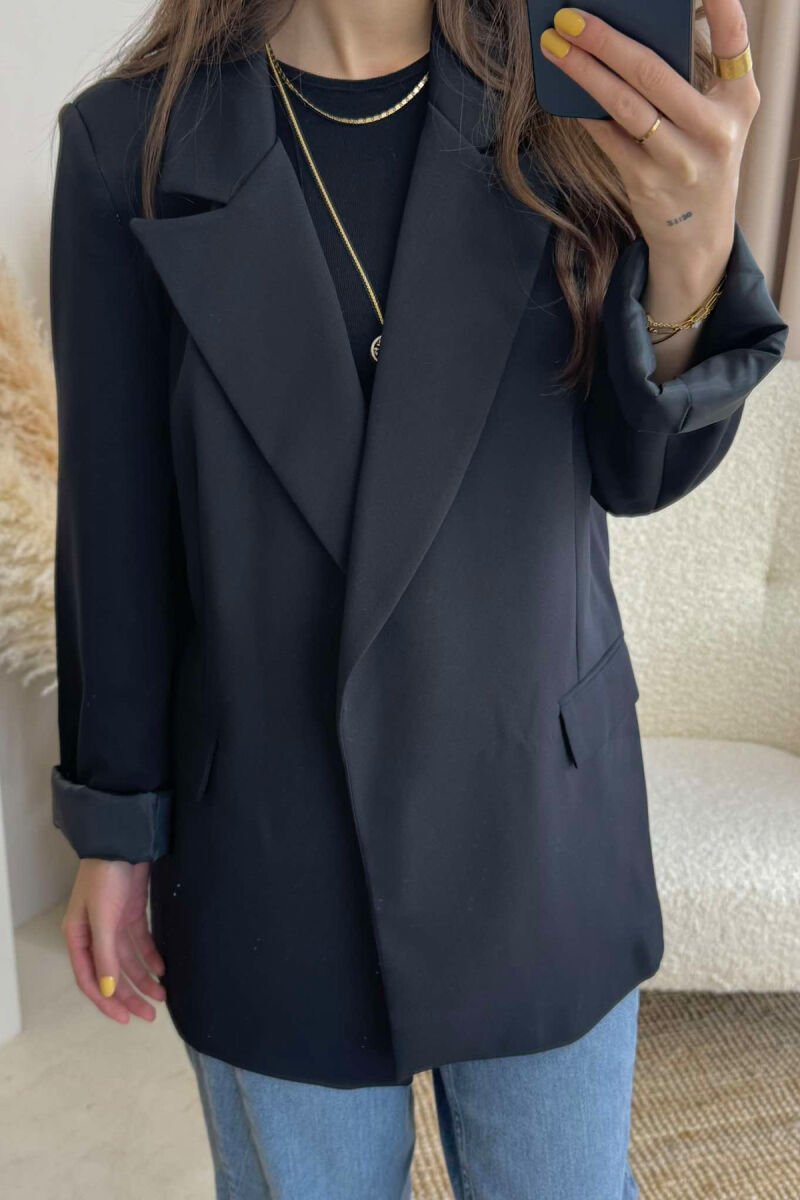 TWO POCKETS JACKET WOMAN BLACK/ E ZEZE - 6