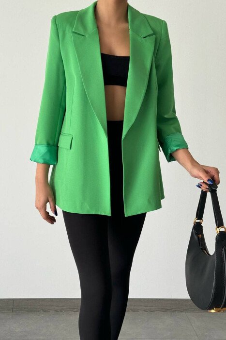 TWO POCKETS JACKET WOMAN GREEN/JESHILE 