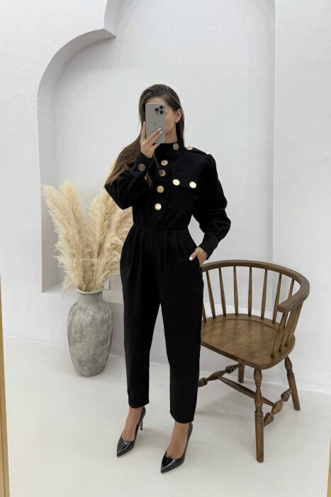 TWO POCKETS WOMAN JUMPSUIT BLACK/ E ZEZE - 