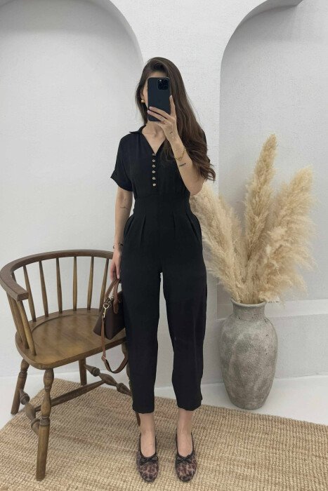 JUMPSUIT PËR FEMRA NË NGJYRËN E ZEZË - KLAUDIO FASHION