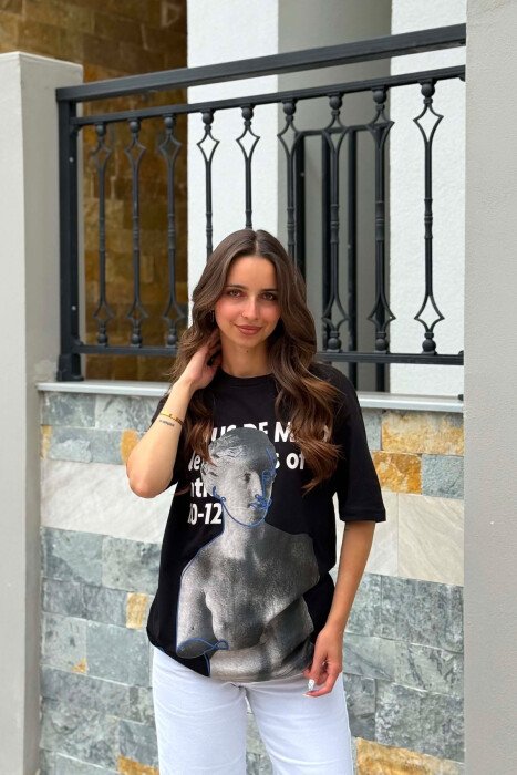 T-SHIRT NJE NGJYRESH ME DIZAJN PER FEMRA NE NGJYRE TE ZEZE 