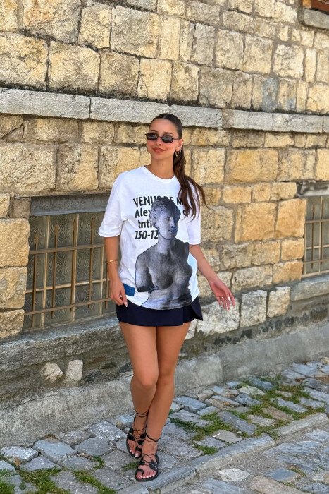 VENUS FRONT DESIGN WOMAN T-SHIRT WHITE-E BARDHE - 2