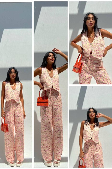 VEST+TROUSERS LITTLE FLOWERS WOMAN SET MULTIPLE/SHNGJ 