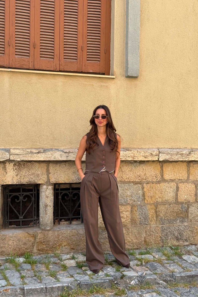 VEST+TROUSERS WOMAN SET BROWN/KAFE - 5