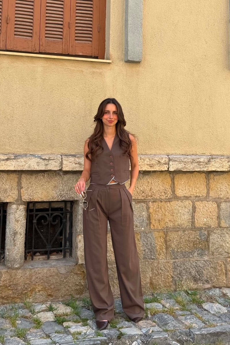 VEST+TROUSERS WOMAN SET BROWN/KAFE - 2