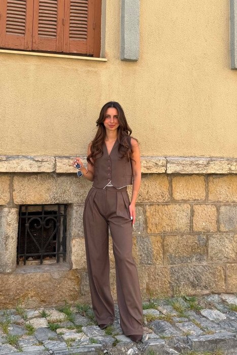 VEST+TROUSERS WOMAN SET BROWN/KAFE - 3